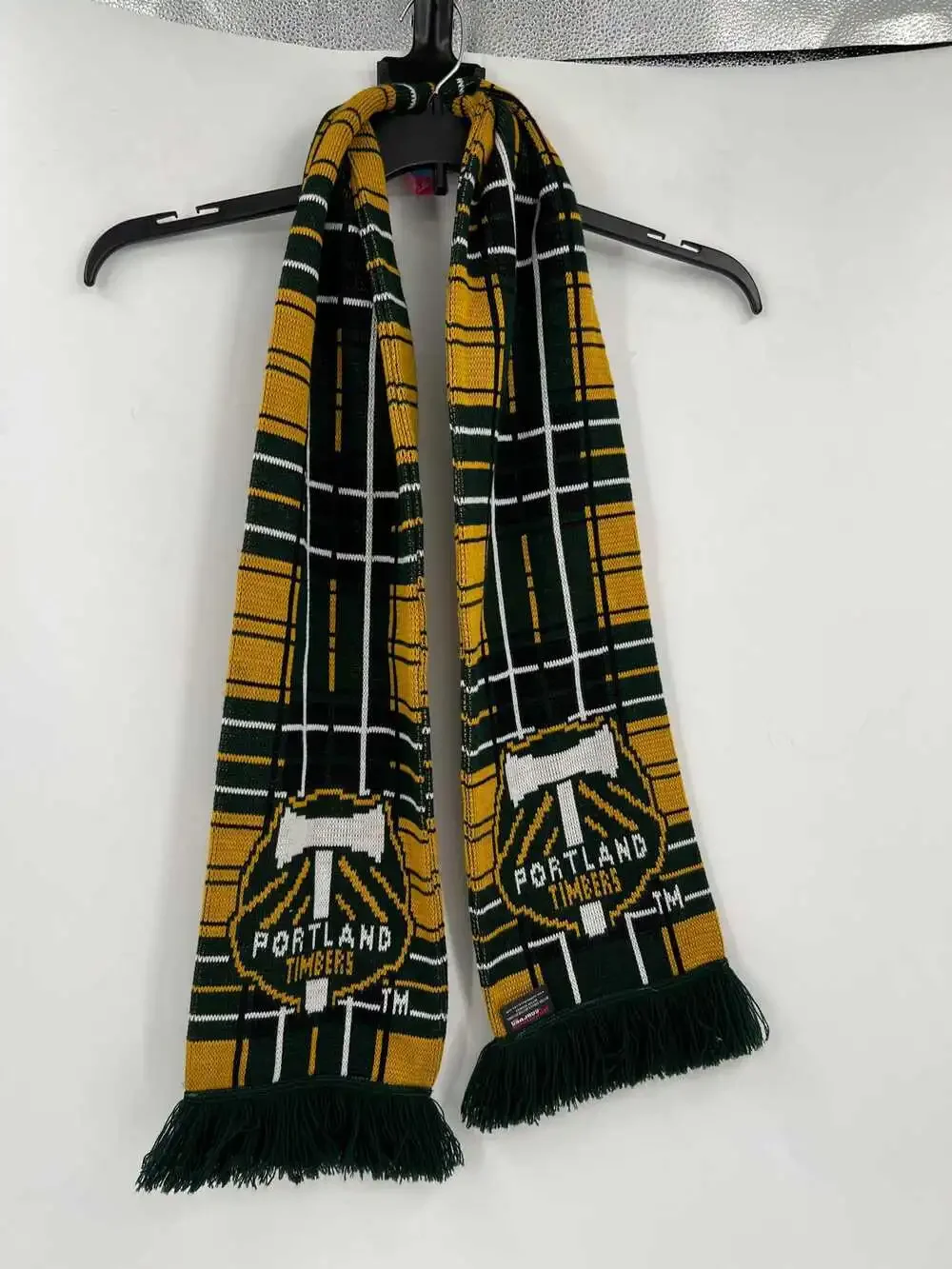 RuffWear Green Yellow Plaid Scarf | Men’s Regular Acrylic Knit